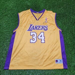 Vintage 90s Champion Shaquille O'Neal Lakers Jersey Mens XL 48
